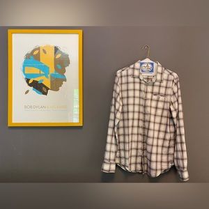 Calvin Klein White Pattern Button-Up - Small (M)